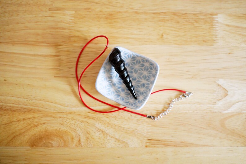 Genuine Shell Stardew Valley Void Ghost Pendantinspired Black Seaside Necklace Etsy