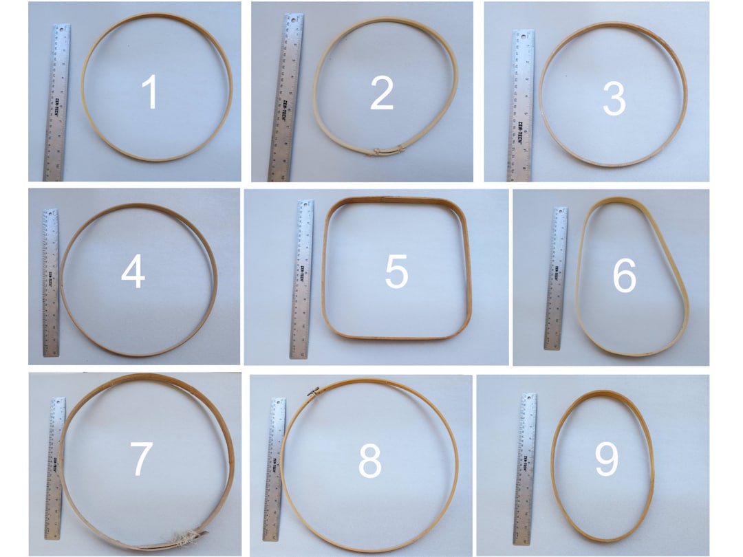 DESTASHING Excelsior Wood Wool Wood Hoops 8 14 Embroidery Basketry