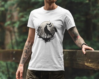 Raven Shirt, Nature T-Shirt, Nature Shirt, Nature Clothes, Nature Lover, Gift for Camper, Gift for Nature Lover, Camping Tee, Hiking Shirt
