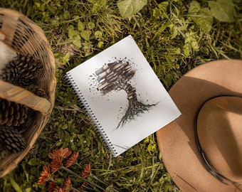 Book Tree Nature Journal, Libro de la naturaleza, Diario para escritor, Regalo amante del libro, Regalo amante de la naturaleza, Regalo de diario, Regalo para escritor, Diario del escritor