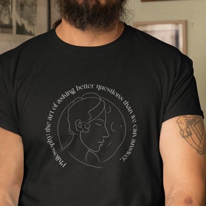 Philosophy Questions Unisex T-Shirt, Philosophy Shirts, Book Clothes, Book Lovers, Gifts for Readers, Gifts for Philosophers