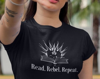 Read and Rebel T-Shirt, Shirt for Reader, Book Shirt, Book Lover, Gift for Reader, Book Lovers Tee, Book Lovers Shirt, Tee for Reader