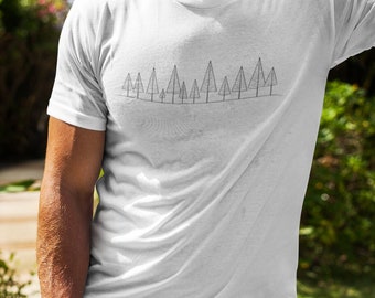 Tree Line Unisex T-Shirt, Nature Shirts, Nature Clothes, Nature Lovers, Gifts for Campers, Gifts for Nature Lovers