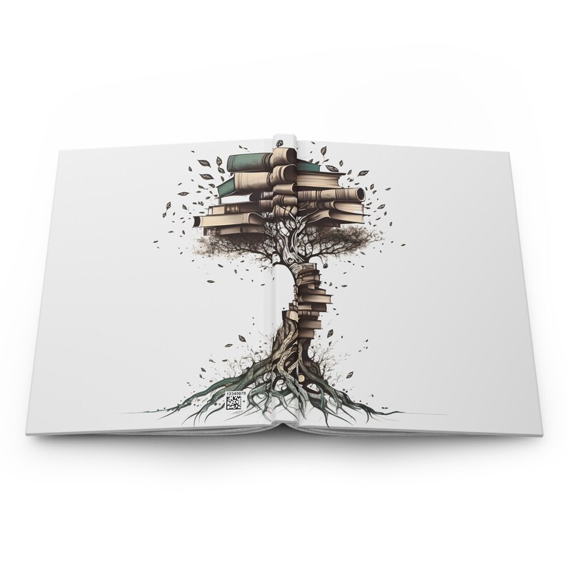 Book Tree Hardcover Journal Matte, Journal for Reader, Journal for Writer, Book Lover Gift, Reader Gift, Gift for Writer, Writing Journal imagen 6