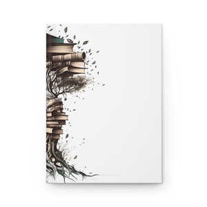 Book Tree Hardcover Journal Matte, Journal for Reader, Journal for Writer, Book Lover Gift, Reader Gift, Gift for Writer, Writing Journal imagen 2