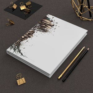 Dziennik w twardej oprawie Book Tree Matte, Dziennik dla czytelnika, Dziennik dla pisarza, Prezent dla miłośnika książek, Prezent dla czytelnika, Prezent dla pisarza, Dziennik pisarski