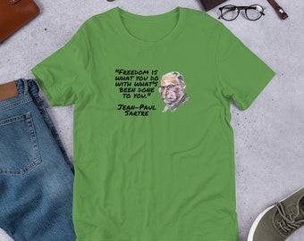 Sartre Shirt, Book T-Shirt, Book Tee, Book Clothes, Book Lovers, Gifts for Readers, Gifts for Book Lovers, Gift for Writers, Book Gift
