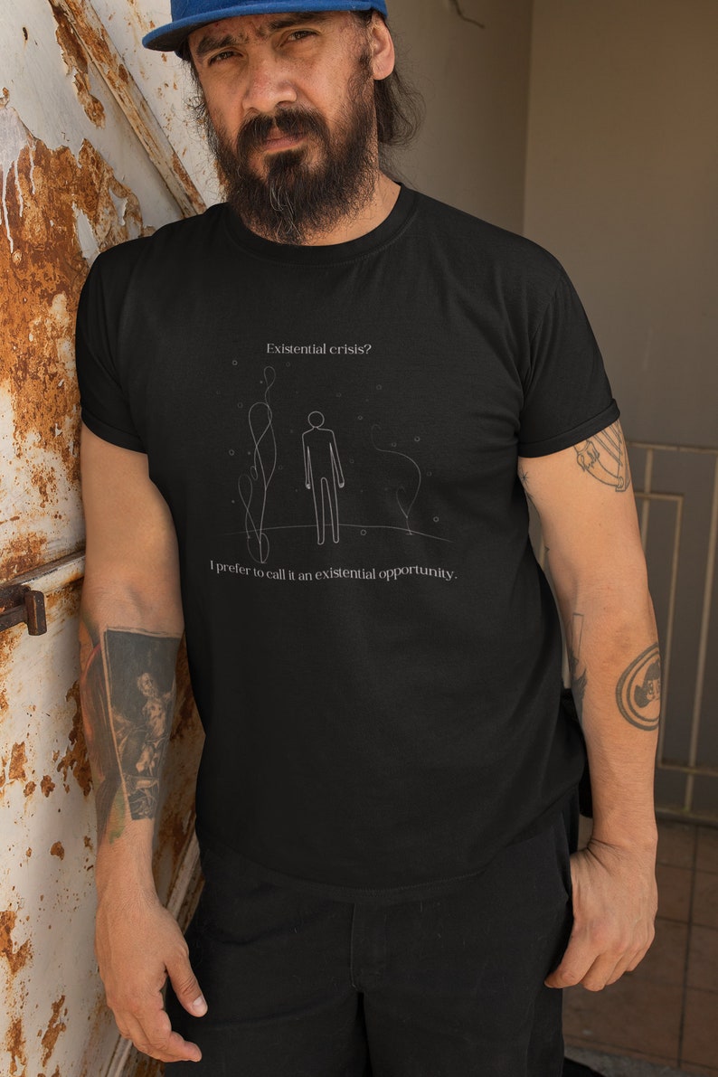 Existential Crises T-Shirt, Philosophy Shirts, Book Clothes, Book Lovers, Gifts for Readers, Gifts for Philosophers, Funny Quote Shirt image 2