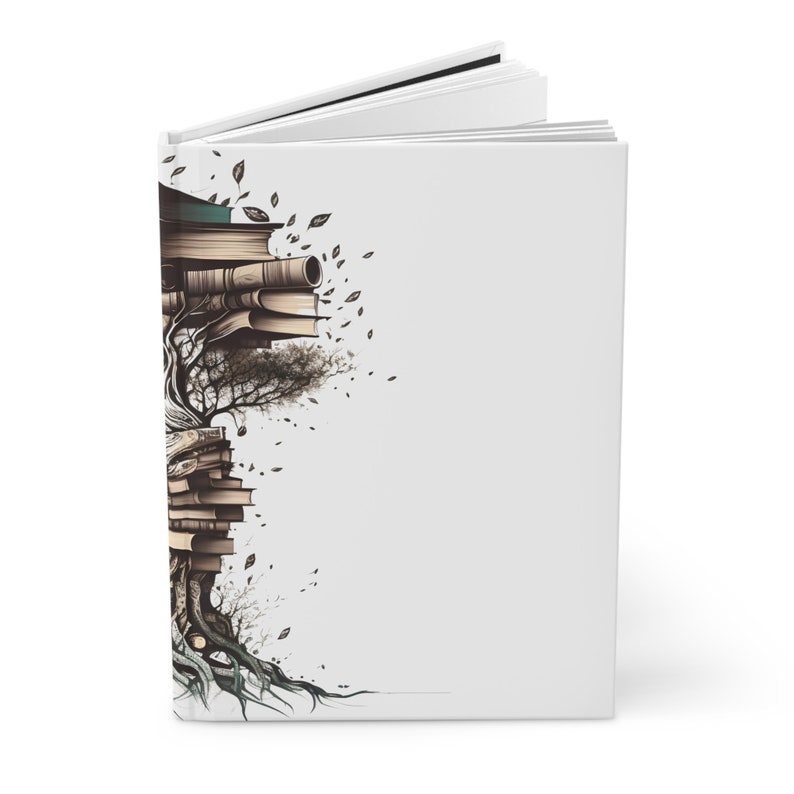 Book Tree Hardcover Journal Matte, Journal for Reader, Journal for Writer, Book Lover Gift, Reader Gift, Gift for Writer, Writing Journal imagen 4