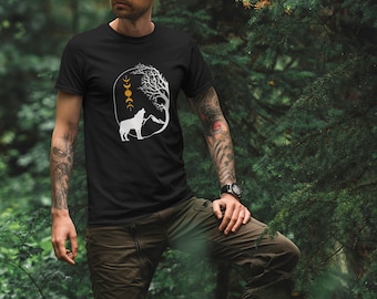 Tree Wolf Shirt Unisex T-Shirt, Nature Shirt, Nature Shirt for Men, Nature Lovers Shirt, Gifts for Campers, Gifts for Nature Lovers