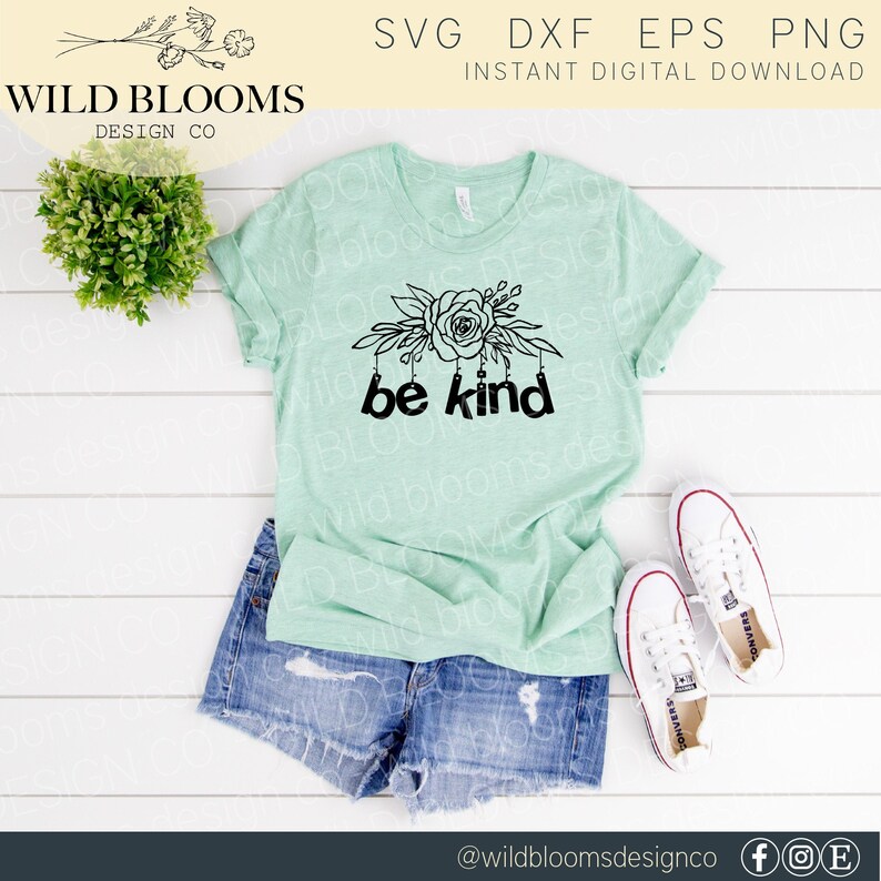 Be Kind SVG Shirt SVG Tshirt SVG Svg Svg for Cricut Etsy