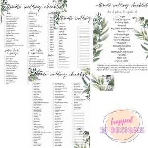 Ultimate Wedding Registry Checklist, Printable Wedding Registry ...