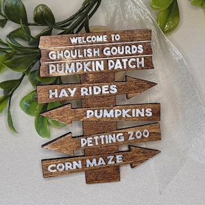 Znak dyniowy na Halloween, festiwal jesienny, drewniany magnes, oryginalny design, jesienna dekoracja kuchni