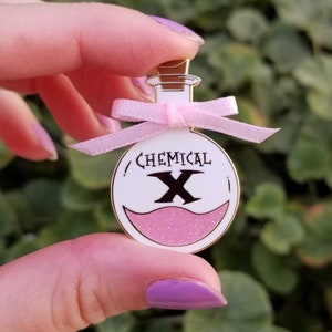 Cute Chemical X Potion Bottle Hard Enamel Pin