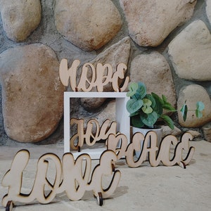 Hope faith joy love Advent sign, advent wreath, Advent decor, themes of Advent, Christmas decor, Advent decor, signs for Advent candles