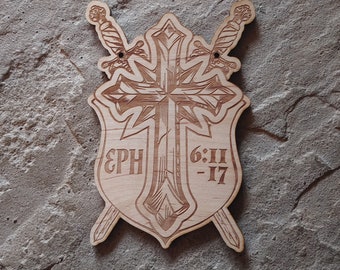 Armor of God plaque, Ephesians 6 plaque, armor of God sign, Ephesians 6 sign, shield of faith, sword of the spirit