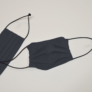 Pack of 2 - Face Mask Charcoal Cotton Pocketing Reusable Hand Washable