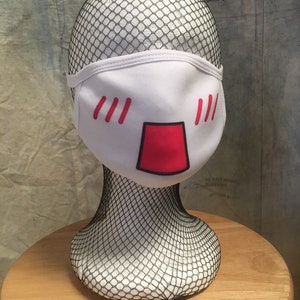 White Cloth Mask Silly shocked square Face US seller