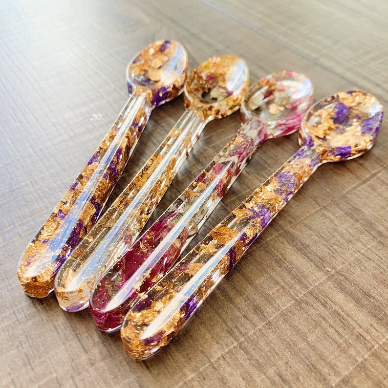 Floral Resin Spoons / spoons / Resin jam spoons / Resin spoon Etsy