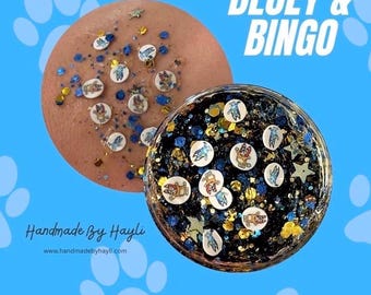 Perros azules y naranjas - Purpurina para el pelo y el cuerpo