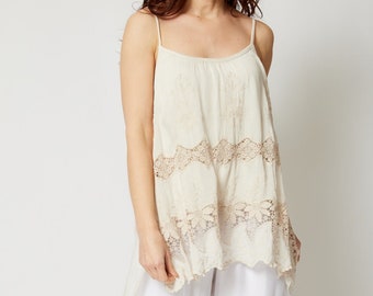 Italian Silk Lace Tank