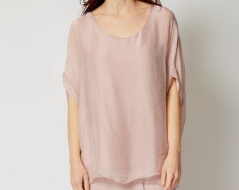 Italian Silk Oversized T-Shirt