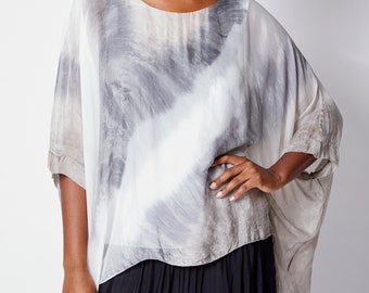 Italian Silk Dip Dye Top