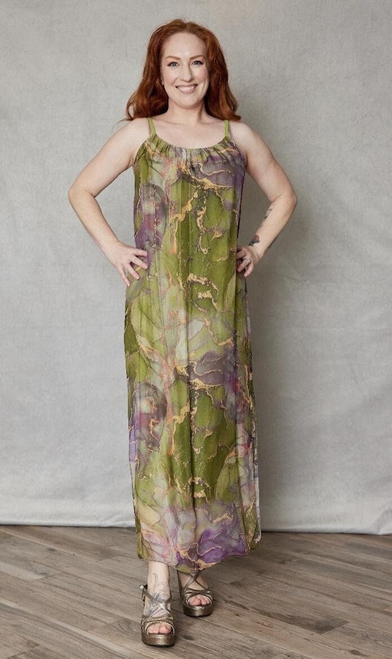 silk blend dress made in italy Made in Italy