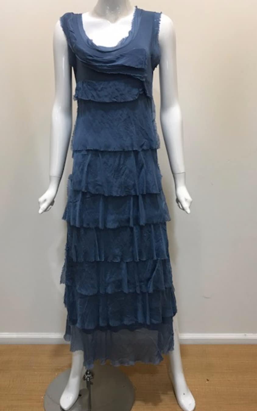 Italian Silk Long Layered Dress Italian Silk Long Layered Dress