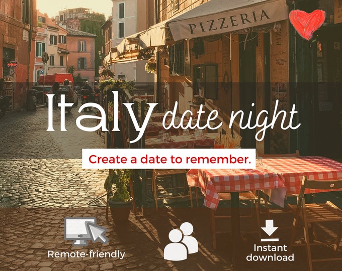 Italien Thema Datum Nacht | At Home Date Night Ideen | Lustige Aktivität für Paare | Valentinstag Geschenk