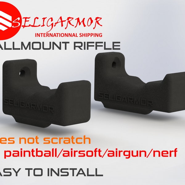 wallmount pair riffle airgun airsoft nerf no scratch support mural wall mount gun