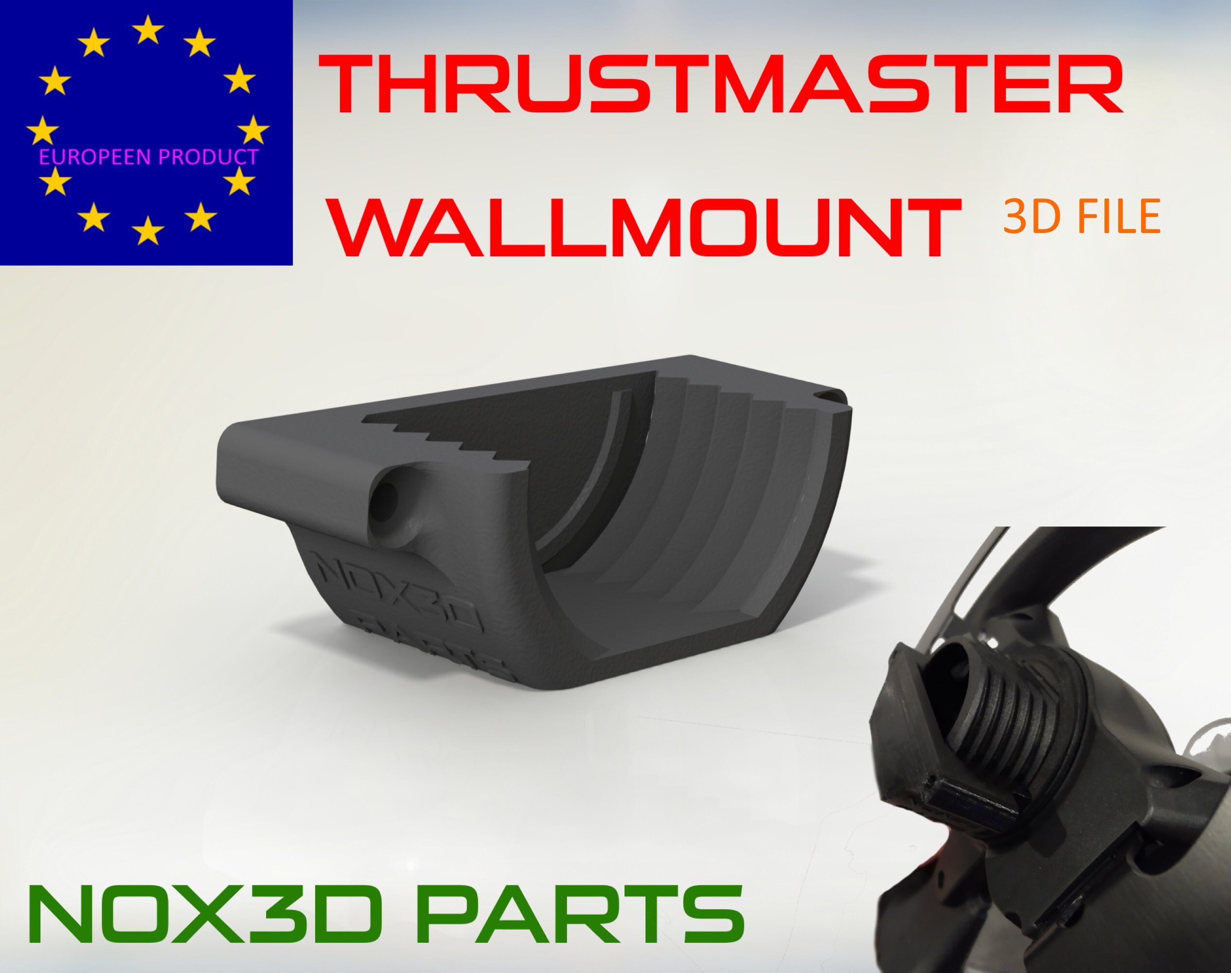 Thrustmaster Wheel Wall Mount 3DFILE Support Mur Roue Wallmount