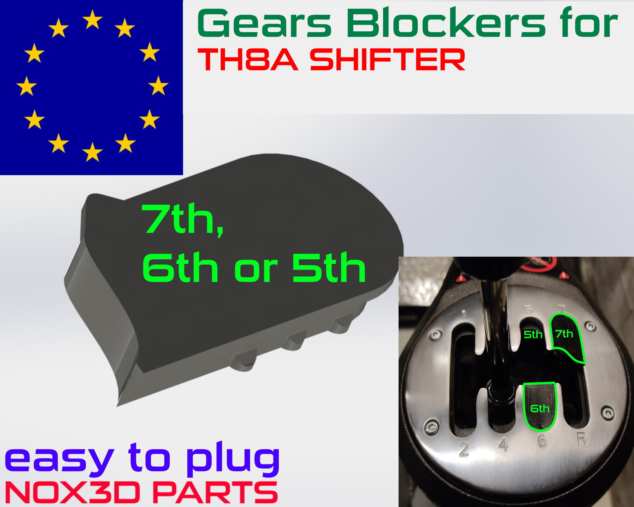 Gear Blockers Mod/add-on for Thrustmaster TH8A Gear Shifter -  UK