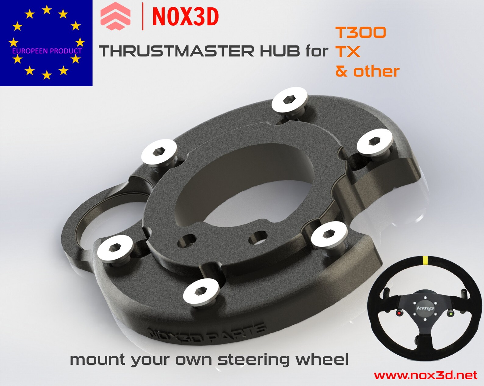 T300 T300rs Tx Tmx Pro Custom Wheel Adapter for Thrustmaster Simracing