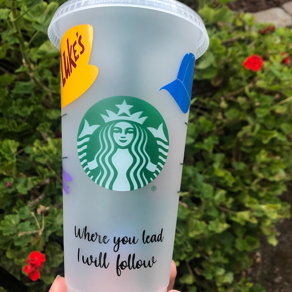 Gilmore Girls Themed Starbucks Cup| Gilmore Girls Cold Cup| Lukes Diner Themed Cup| Gilmore Girls Fan Gift