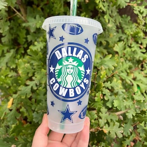 Dallas cowboys football Starbucks cup| football fans Starbucks custom cold cup