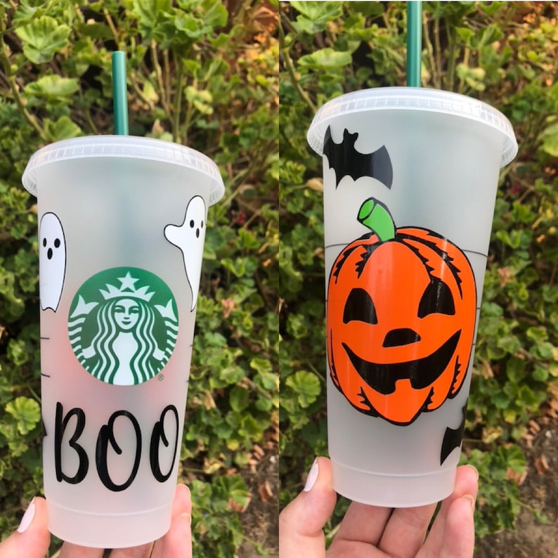 Halloween Starbucks Cup / Otoño Starbucks Cup / Scary Etsy España