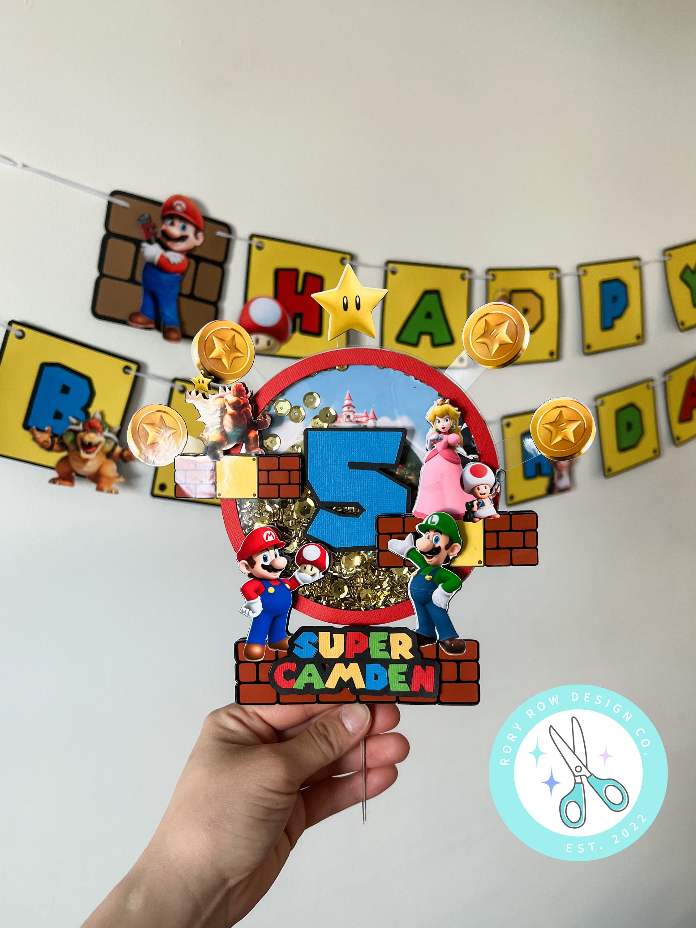 Super Mario Bros Birthday Banner Mario Birthday Party Banner - Etsy