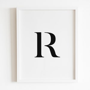 Arte de pared de la letra R imprimible / DIGITAL descargable