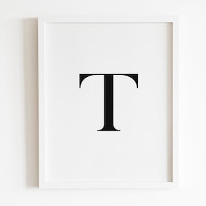 Buchstabe T Wandkunst Printable | DIGITAL Herunterladbar