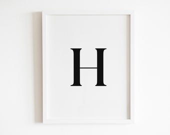 Letter H Wall art Printable | DIGITAL Downloadable