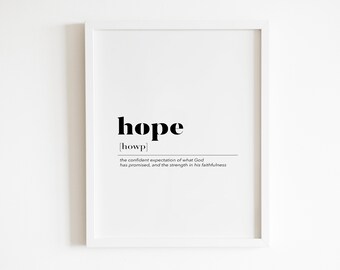 Printable “Hope” Wall Art | Inspirational Quote | Positive Quote for Home