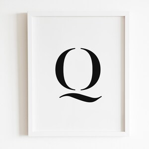 Letter Q Wall art Printable | DIGITAL Downloadable