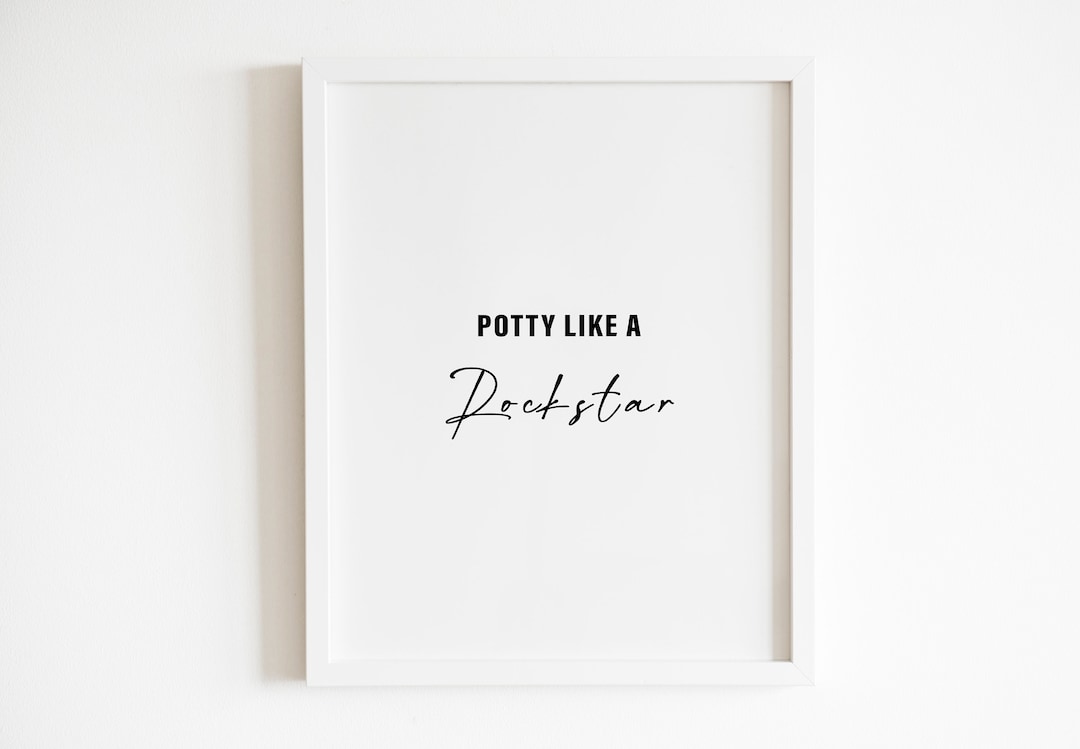Potty Like a Rockstar Wall Art Printable | DIGITAL Downloadable - Etsy