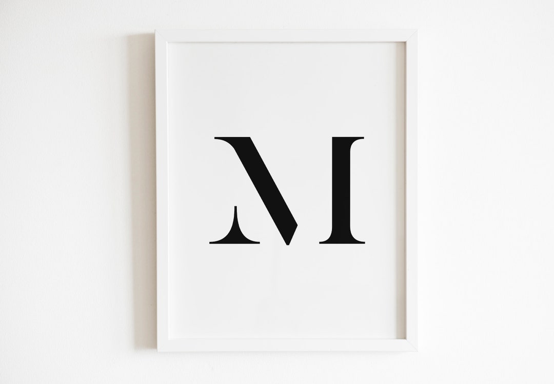 Letter M Wall Art Printable | DIGITAL Downloadable - Etsy