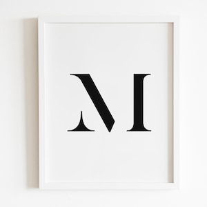 Letter M Wall Art Printable | DIGITAL Downloadable