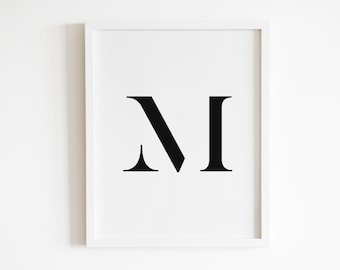 Letter M Wall Art Printable | DIGITAL Downloadable