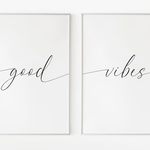 Good Vibes Wall Art Printable | Set of 2 | DIGITAL Downloadable