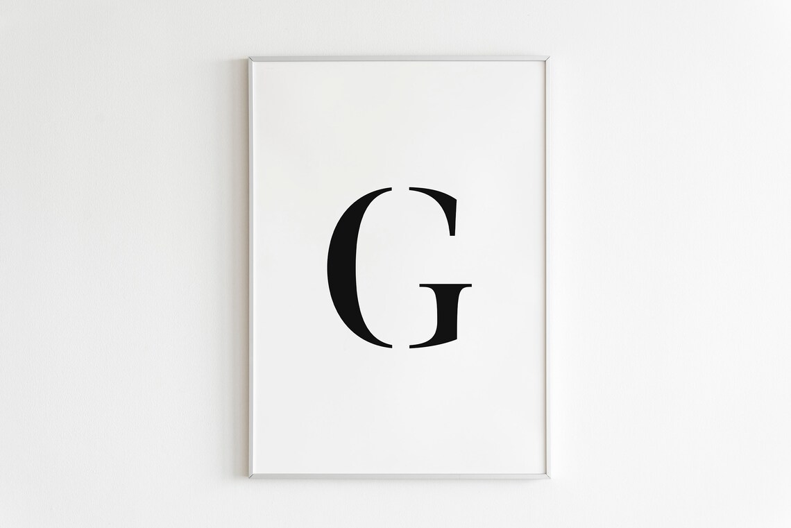 Letter G Quote Printable Wall Art Typography PosterLetter G Etsy