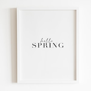 Hello spring Wall art Printable | DIGITAL Downloadable